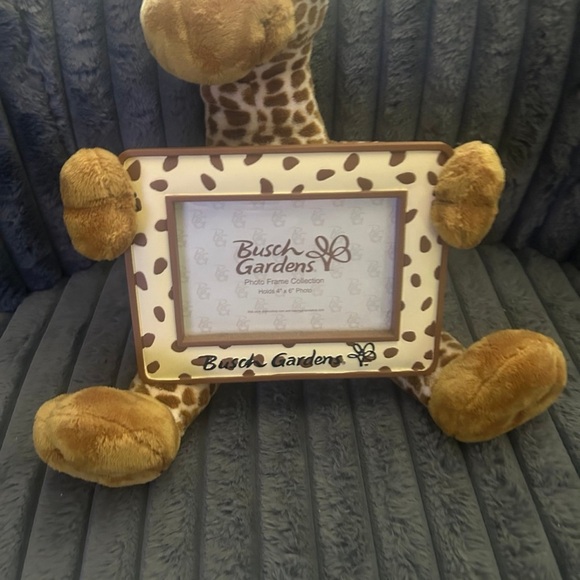 Busch Gardens Giraffe Plush Picture Frame - Tan and Brown - Picture 3 of 6